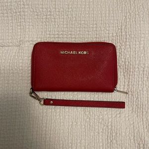 Michael Kors Red Wristlet